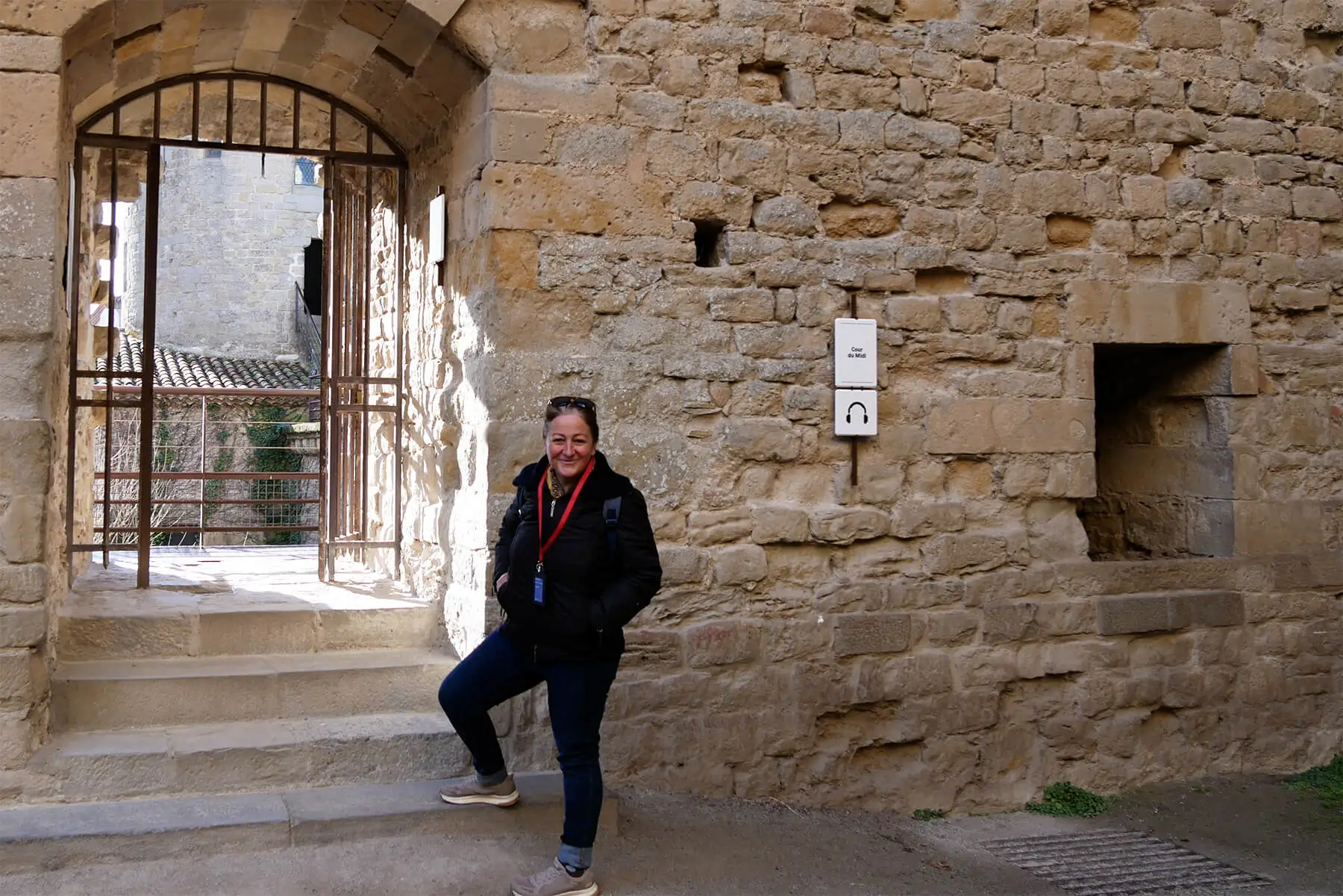 Oliver Caroline, guide conférencière au château Comtal de Carcassonne
